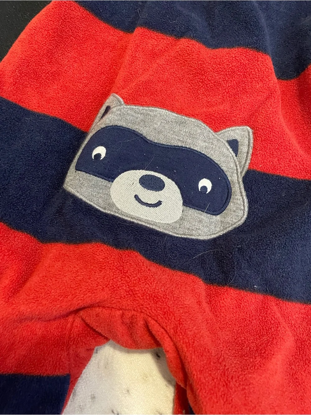 2/$12 Carters Stripped Jumpsuit with Raccoon